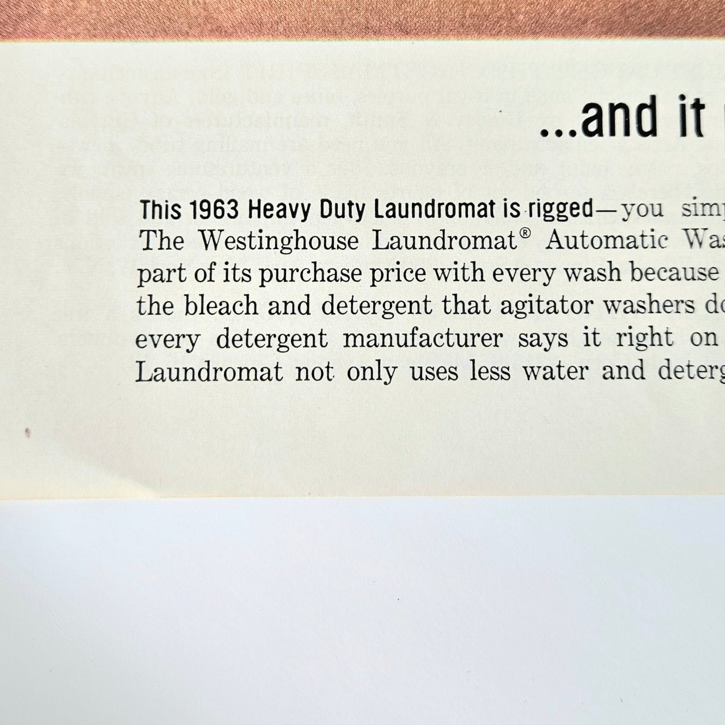 Advertisement, Westinghouse Washing Machine, Laundromat Automatic Washer, Original Magazine Ad, Vintage 1963