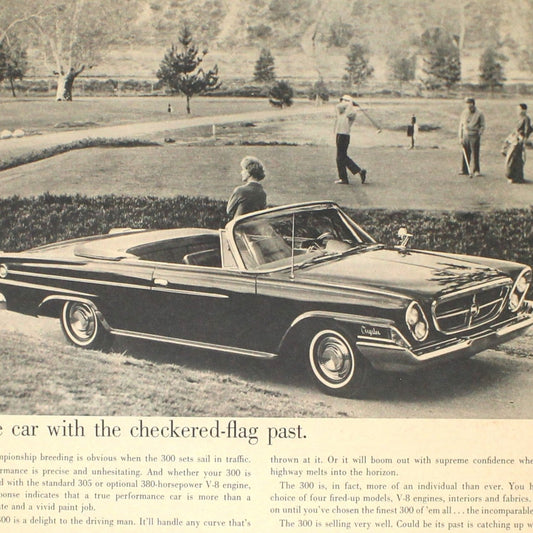 Advertisement, Chrysler 300 Convertible, Original 1962 Magazine Ad, Vintage, SOLD