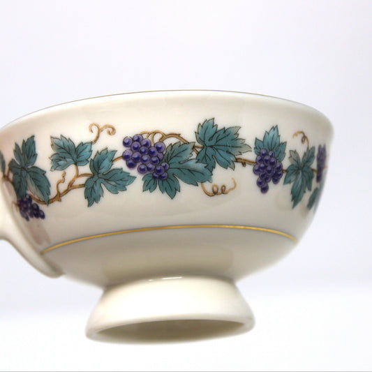Close up view of the Arbor Pattern by Theodore Haviland. Mid Century china pattern.