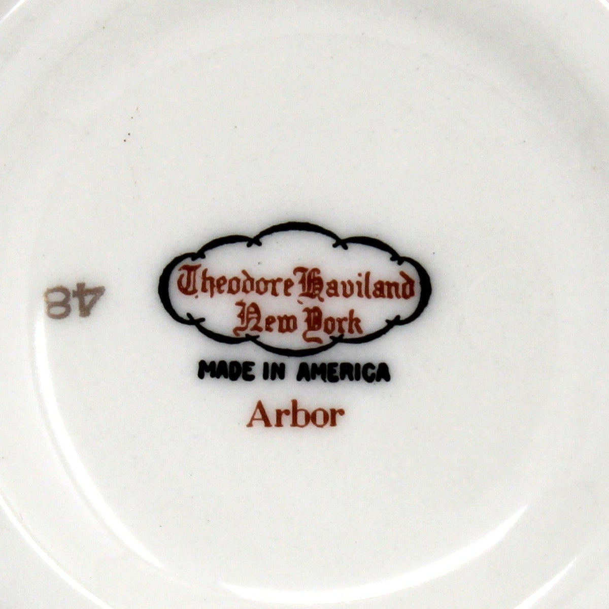 Tea Cups & Saucers: Theodore Haviland, Arbor, Grape Clusters, Vintage 1950, Replacement