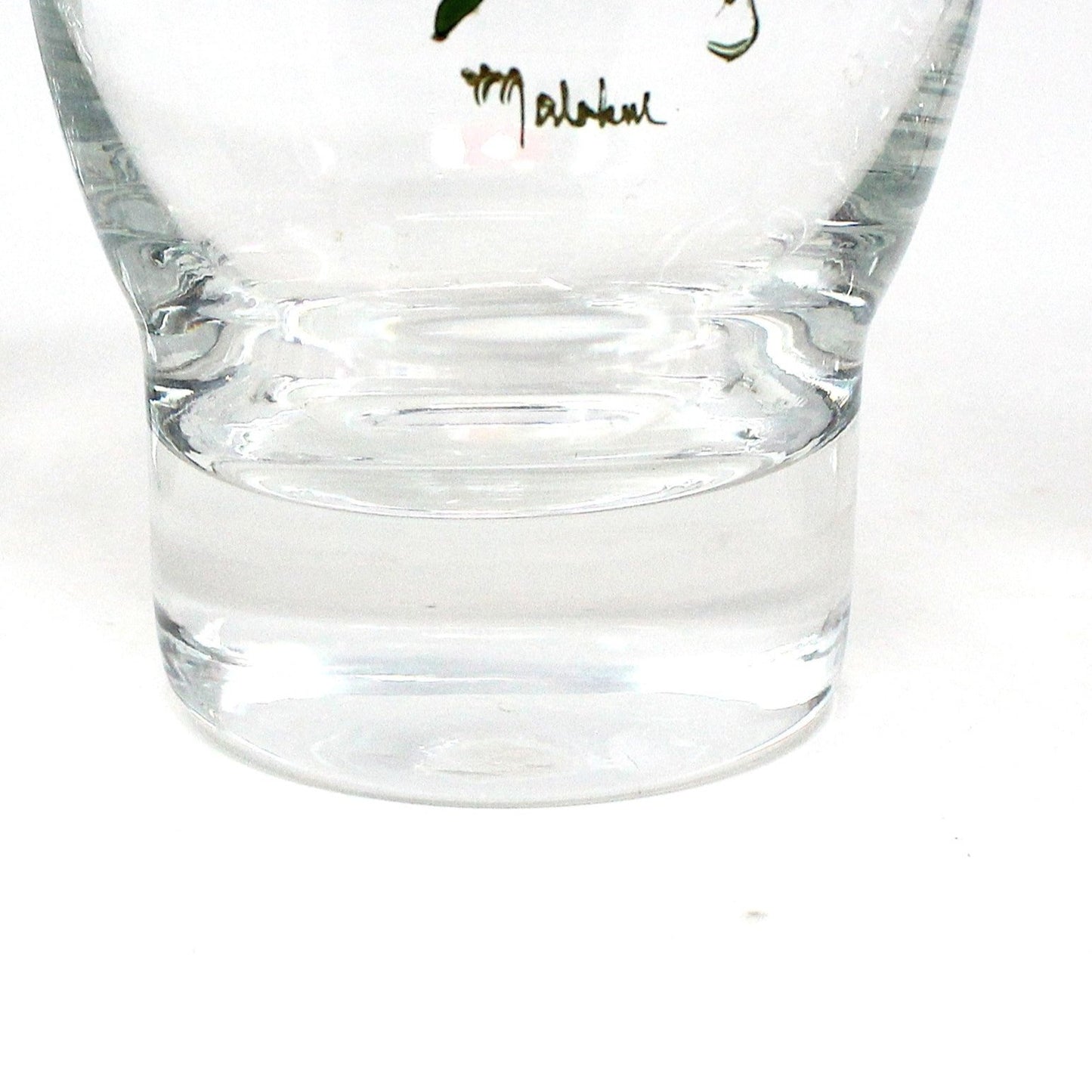 Glasses, Christmas Holly & Ribbon Beverage Glasses, Hand Painted, Signed, Set of 3