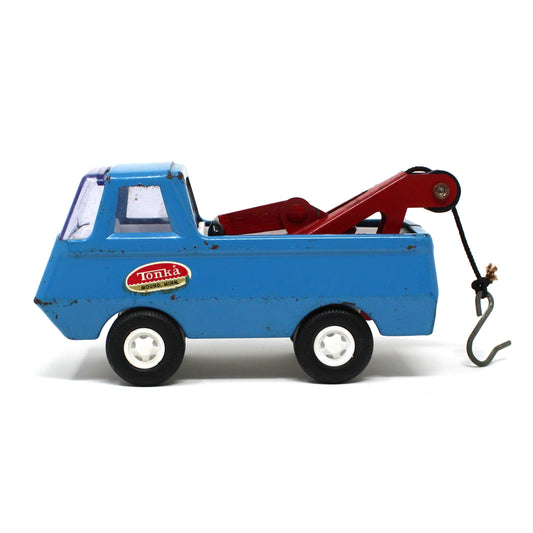Toy Trucks: Tiny Tonka Wrecker 555 Red/Blue Steel VG, Vintage 1970s