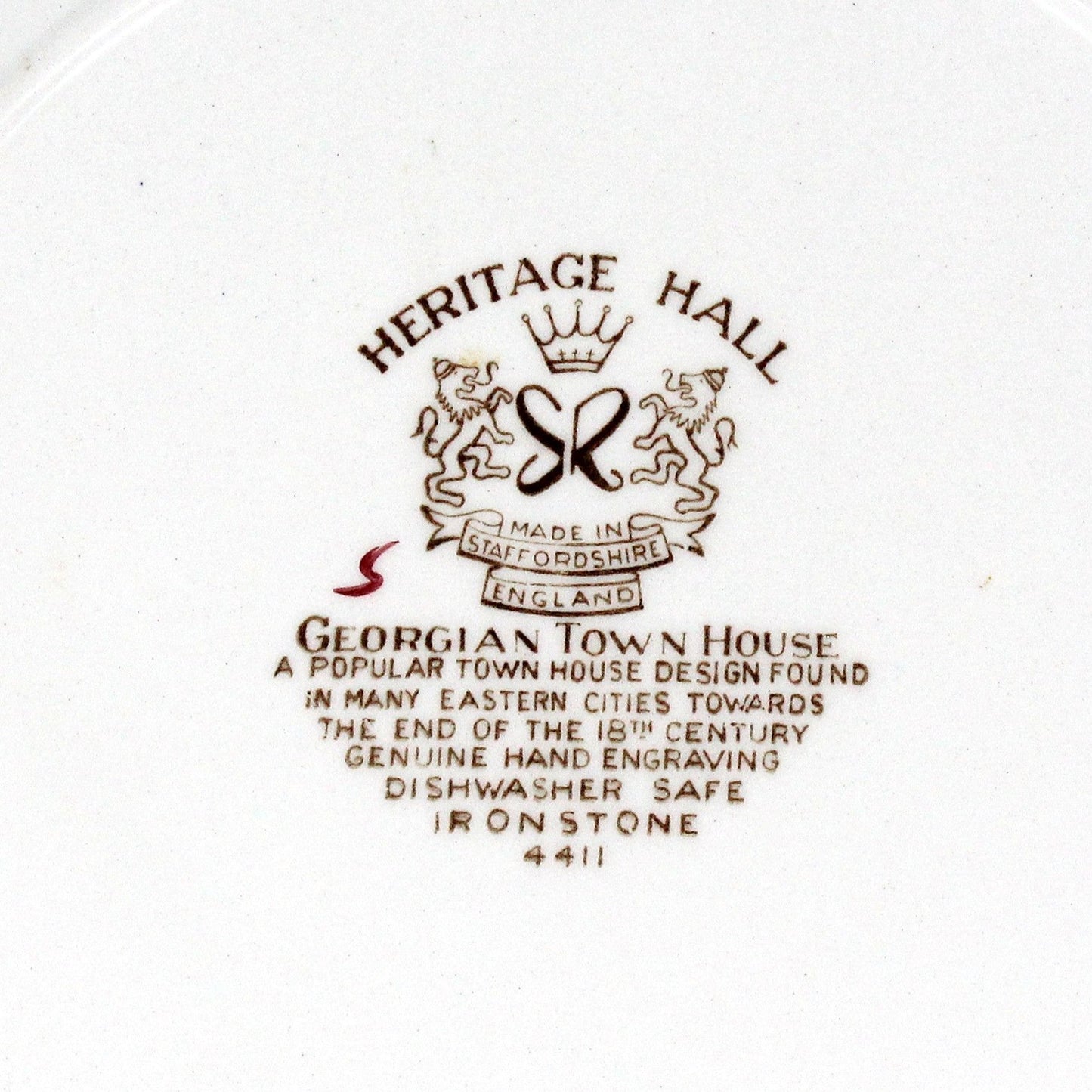 Dinner Plate, Johnson Bros, Heritage Hall Brown Multicolor, Vintage Ironstone, England, 1980's