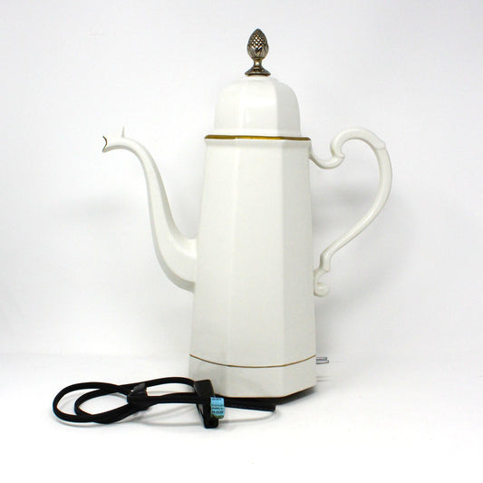 Coffee Service, Ernest Sohn, Octagon Ivory & Gold, MCM, Complete with Coffee Pot, Creamer, Sugar & 12 Mugs, Vintage, Free Shipping