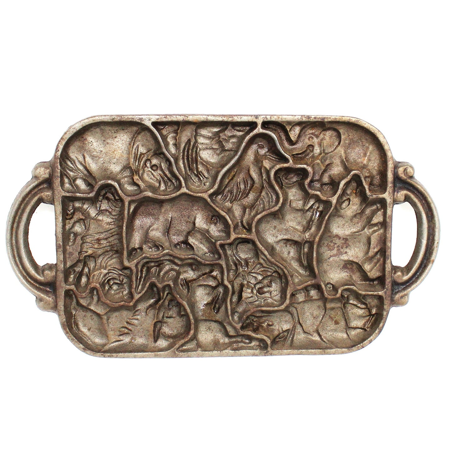 Baking Mold, Animal Shaped Puzzlemold, Cast Iron, John Wright 1984 Classic Gourmet, In Original Box, Vintage