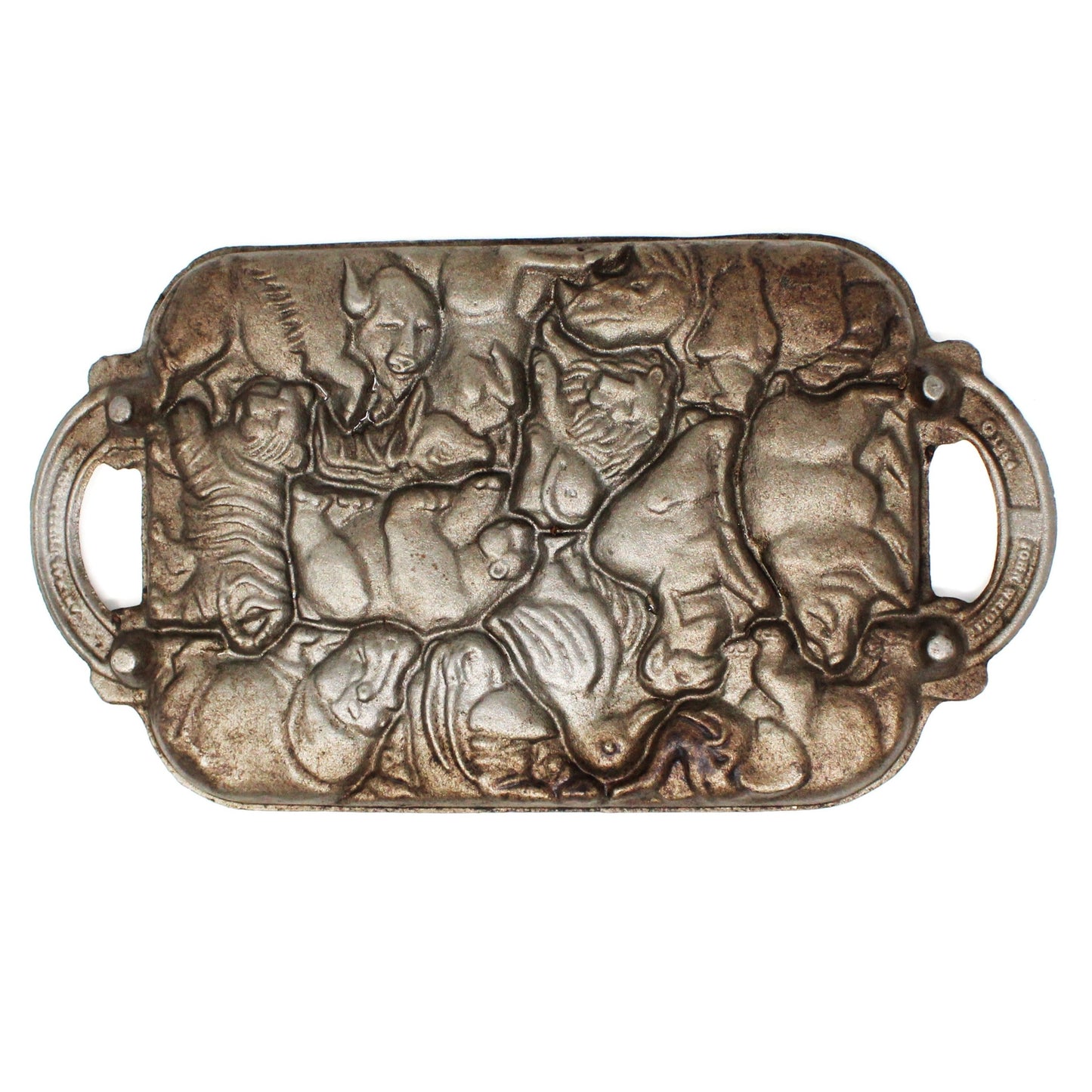 Baking Mold, Animal Shaped Puzzlemold, Cast Iron, John Wright 1984 Classic Gourmet, In Original Box, Vintage