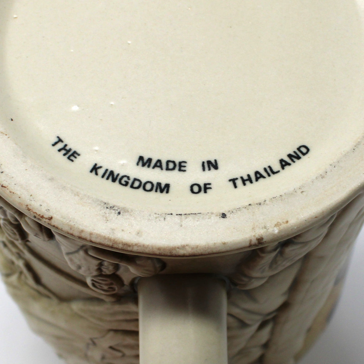 Beer Mug: Super Bowl XXXI Packers vs Patriots, NFL 3D Raised Relief, Thailand, 1997