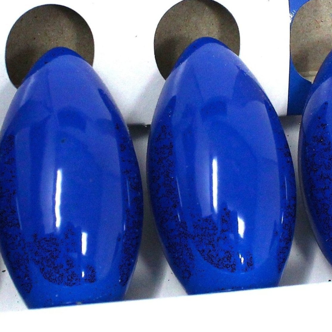 Decorative Christmas Lightbulbs, C-9 Navy Blue Bulbs, Set of 25, Vintage