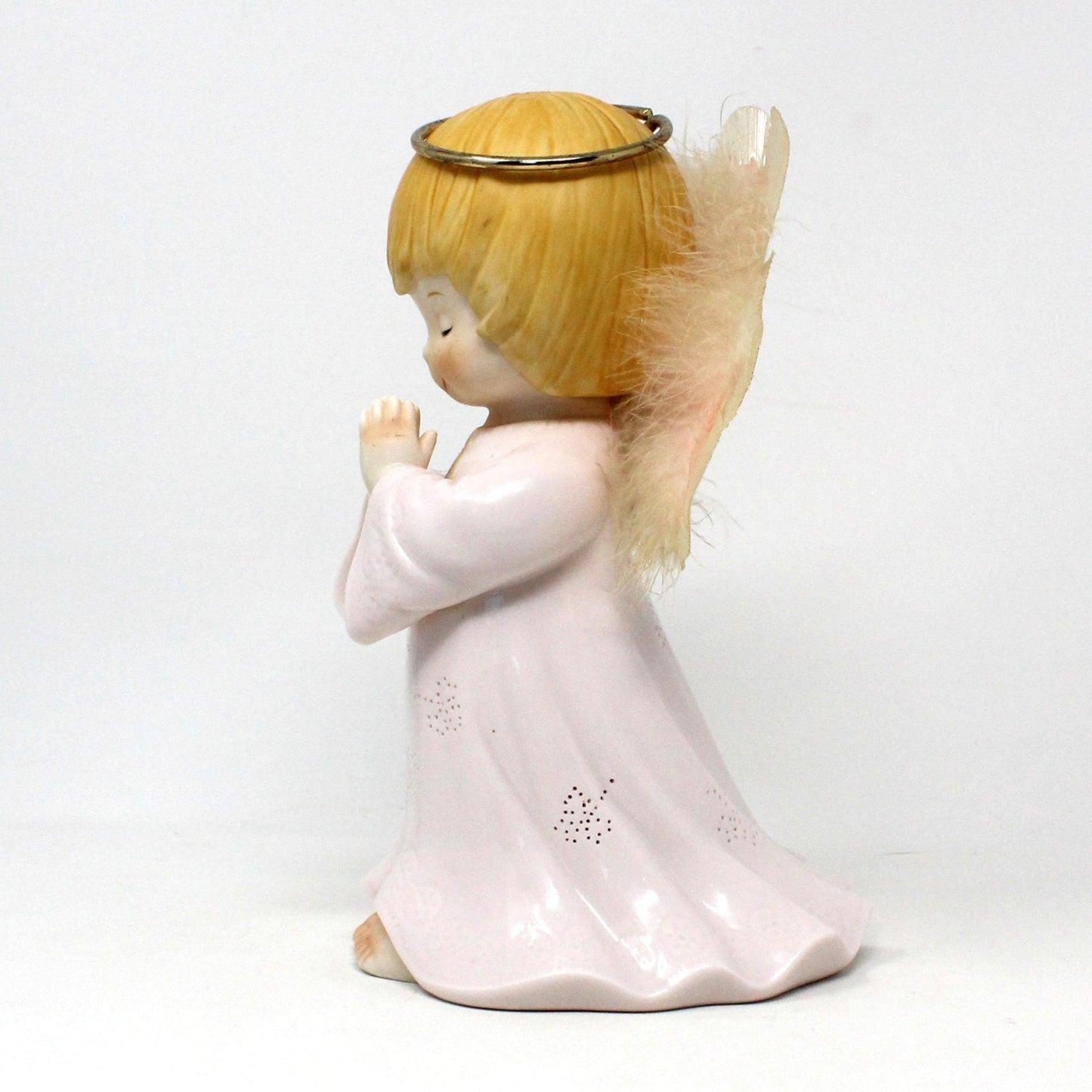 Night Light / Accent Light, Winking Praying Angel, Fiber Optic, NOT WORKING, Vintage