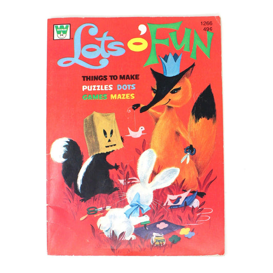 Coloring Book, Lots O' Fun, Whitman Western Publishing, Vintage 1975