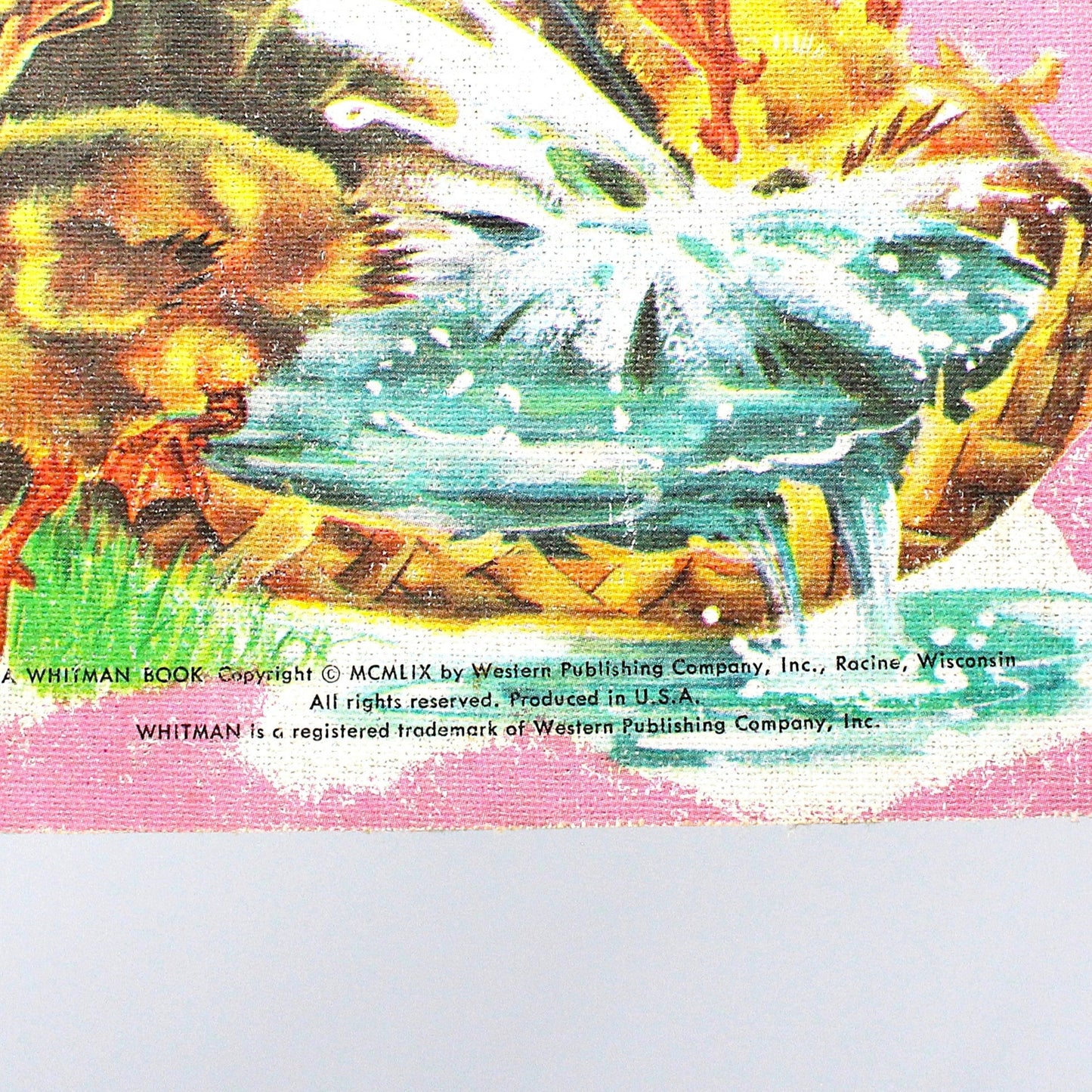 Children's Book, Whitman Cloth Book, Farm Animals, Vintage 1959