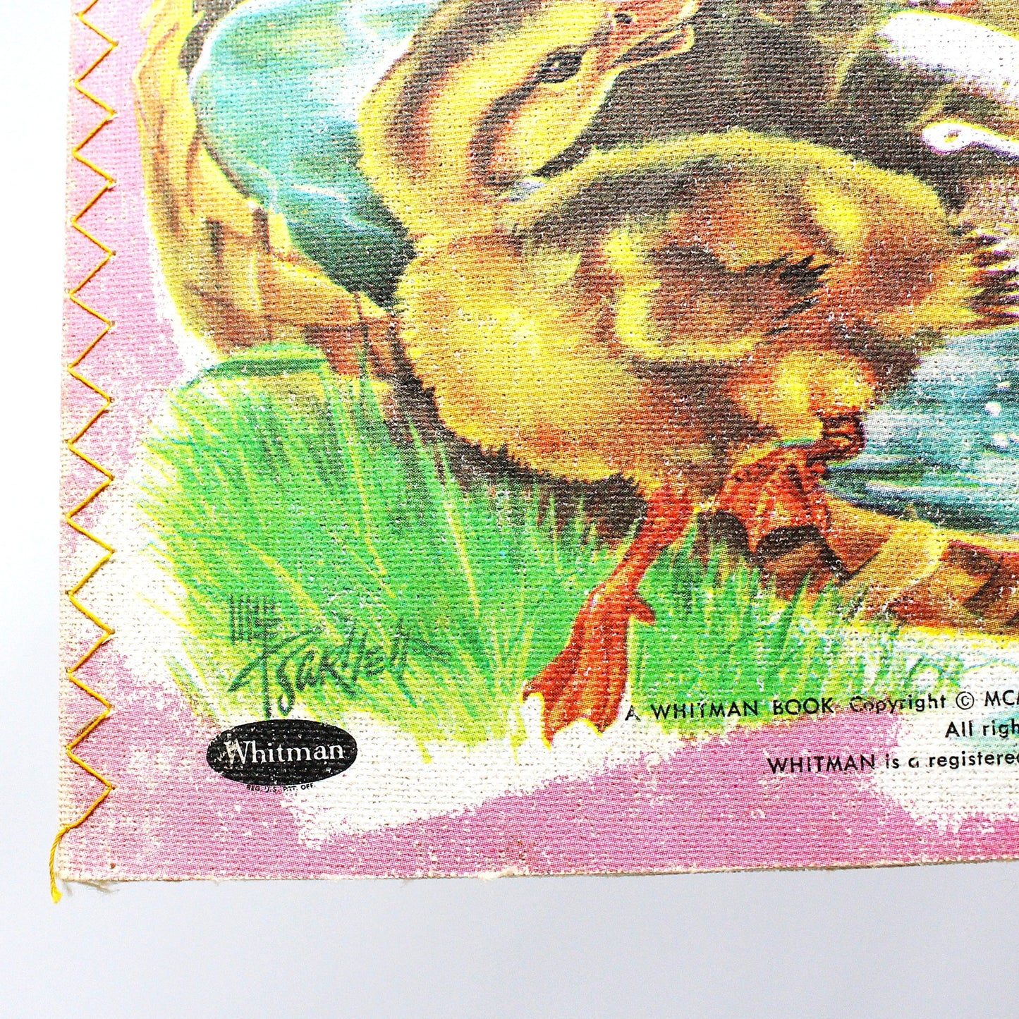 Children's Book, Whitman Cloth Book, Farm Animals, Vintage 1959