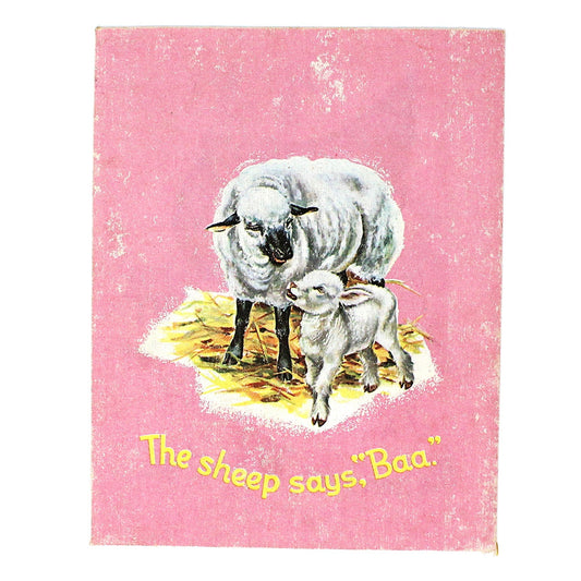 Children's Book, Whitman Cloth Book, Farm Animals, Vintage 1959