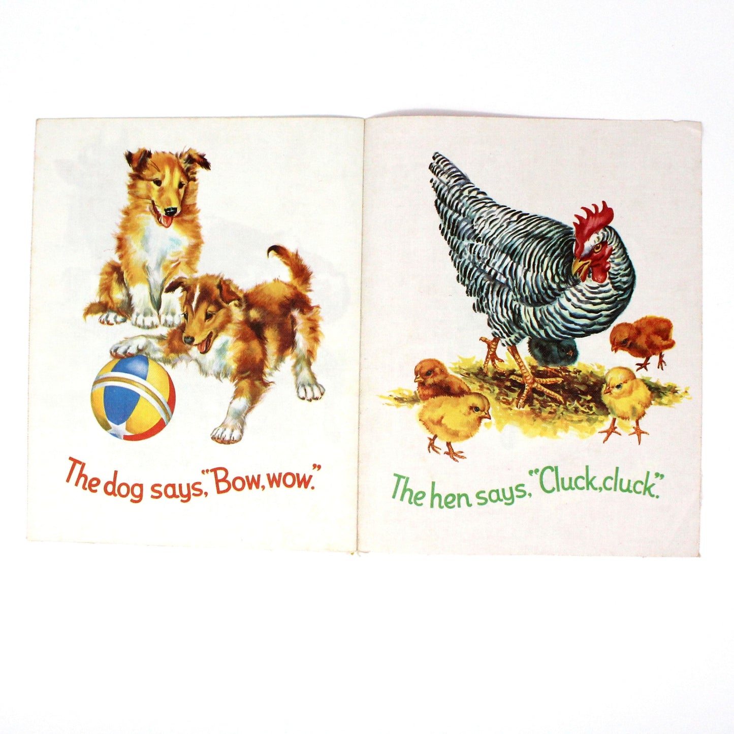 Children's Book, Whitman Cloth Book, Farm Animals, Vintage 1959