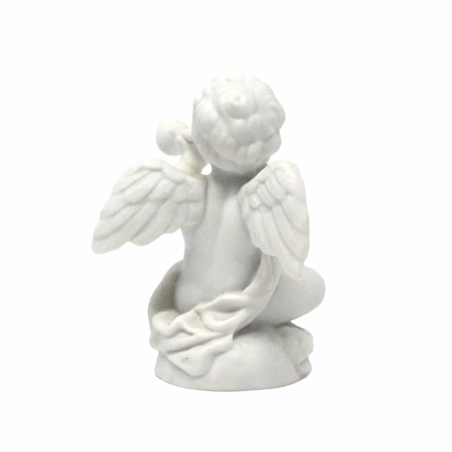 Figurine, Avon, Cherub Angel Nativity Collectibles, White Porcelain, In Original Box, Vintage, 1989