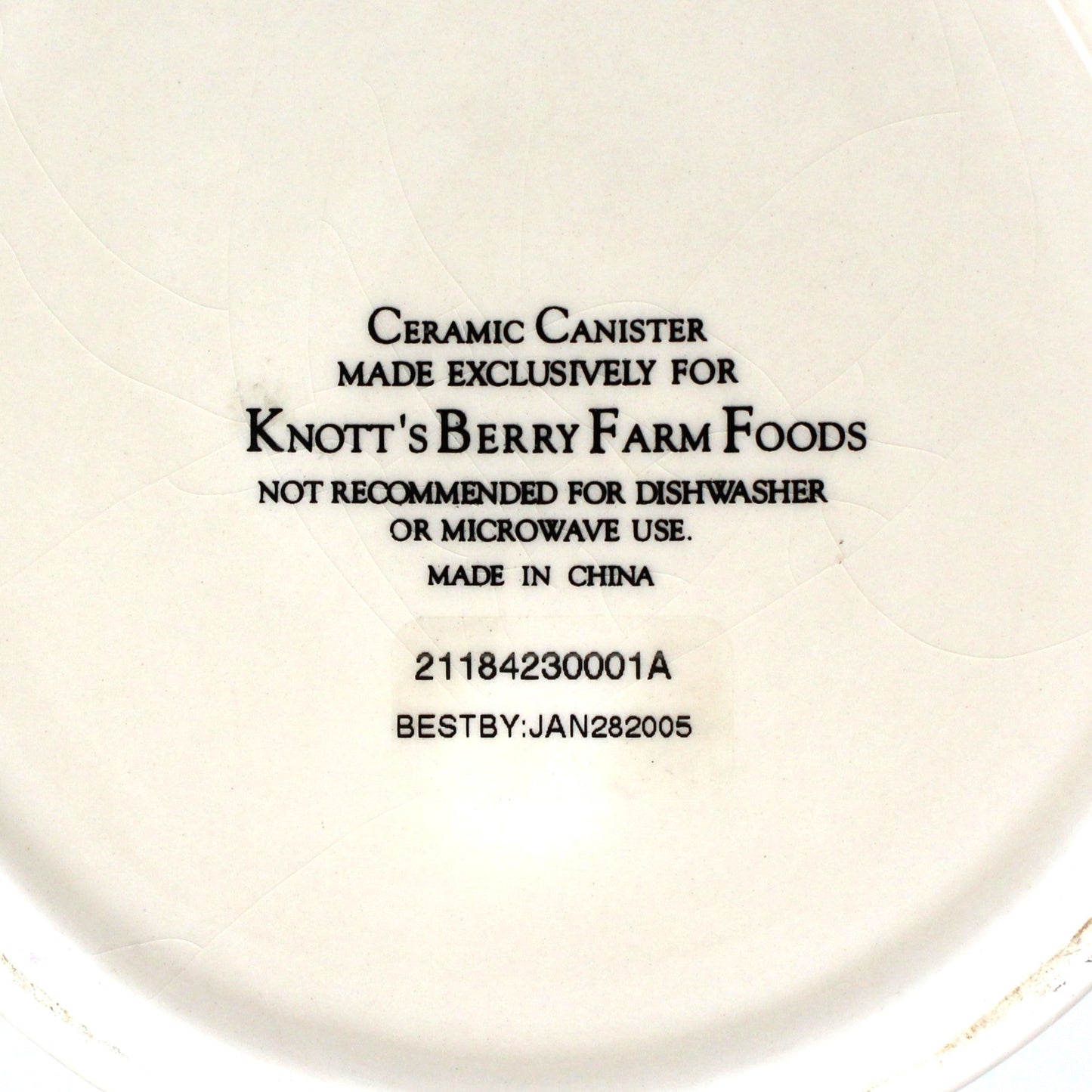 Canister, Knott's Berry Farm, Raised Dots Blueberries, Ceramic