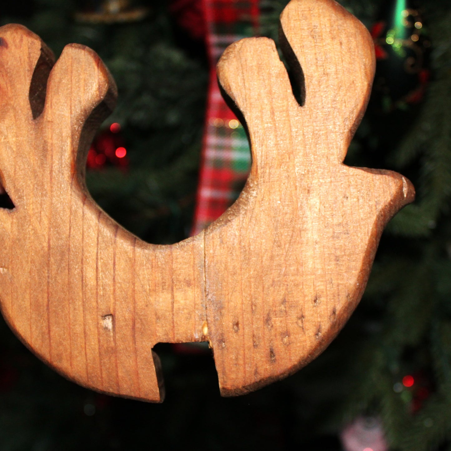 Reindeer, Wooden Christmas Deer, Hand Made, Free Standing, Interlocking Pieces, Vintage