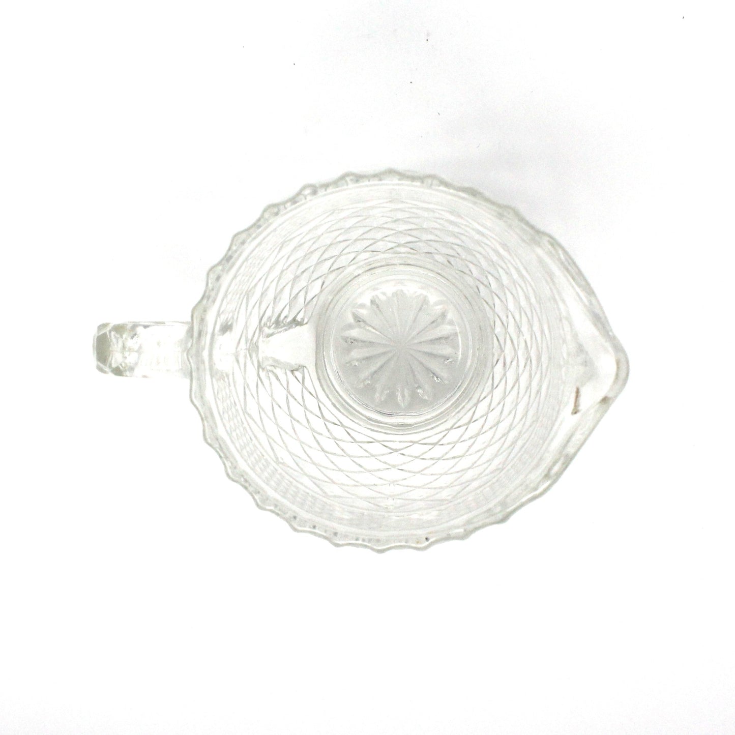 Milk Pitcher, Anchor Hocking, Wexford, Glass Pint Pitcher, 16 oz, Vintage, 1970's