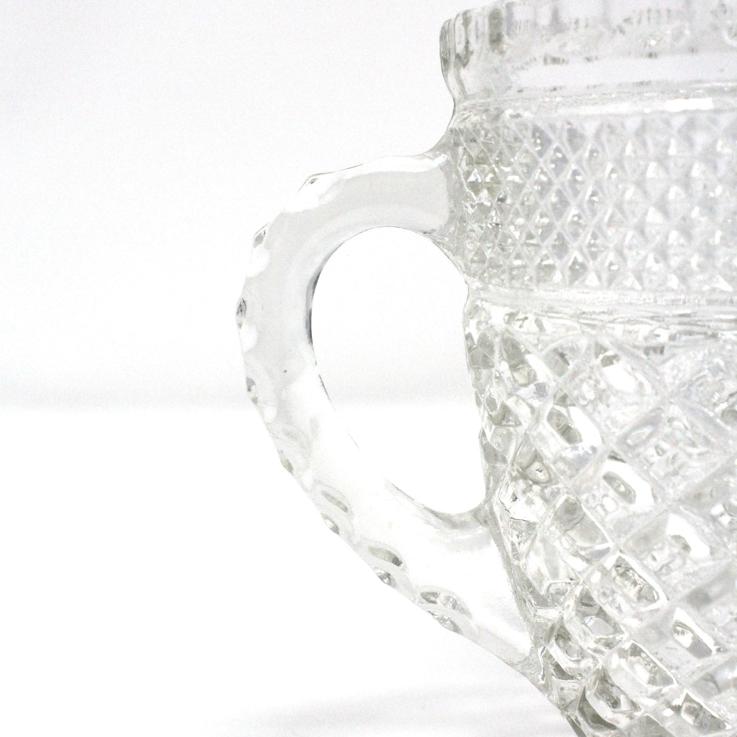 Milk Pitcher, Anchor Hocking, Wexford, Glass Pint Pitcher, 16 oz, Vintage, 1970's