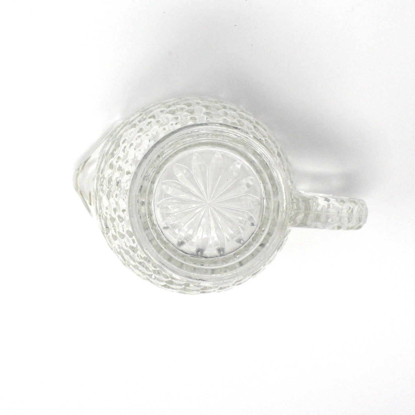 Milk Pitcher, Anchor Hocking, Wexford, Glass Pint Pitcher, 16 oz, Vintage, 1970's