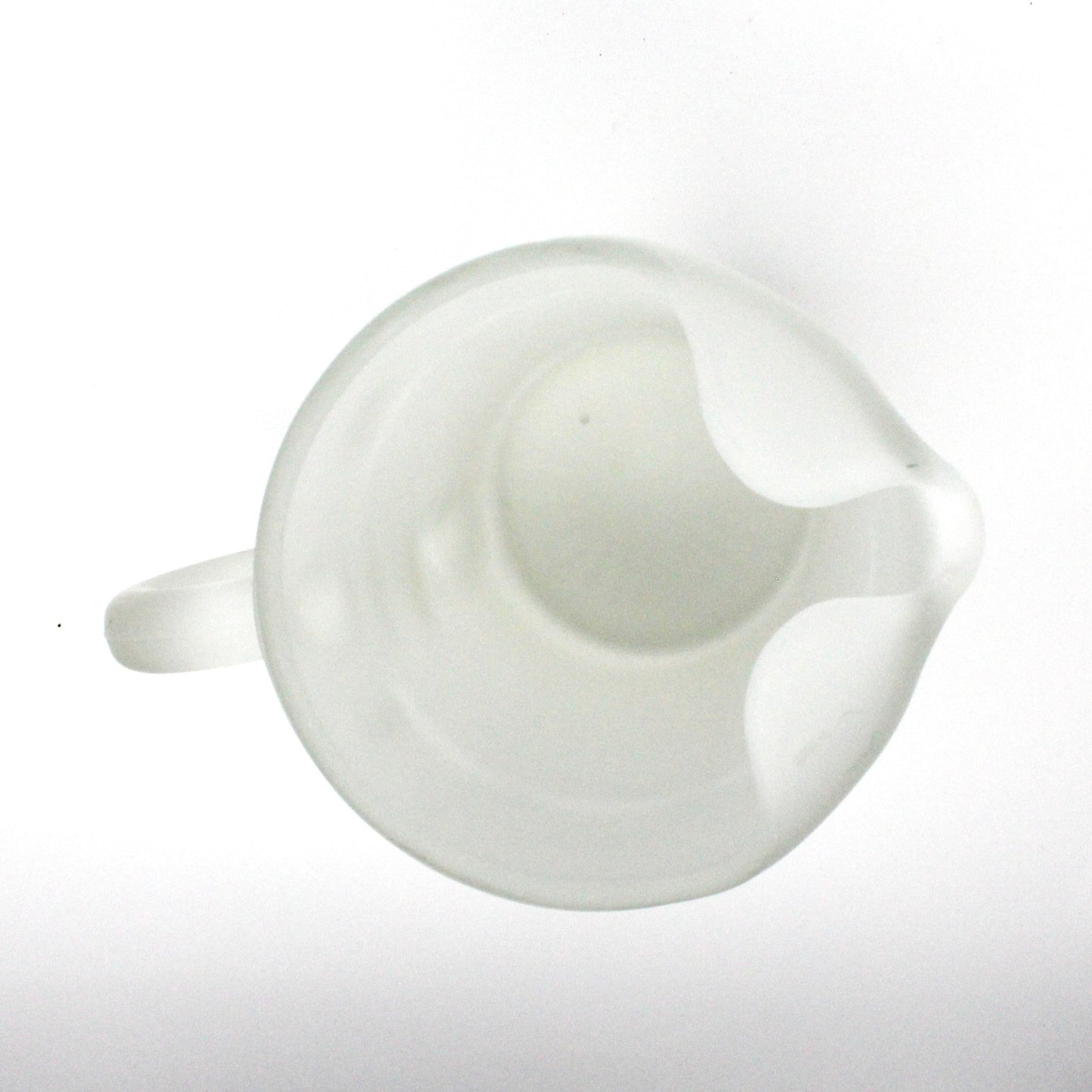 Pitcher, White Frosted Glass, Paneled Serving Pitcher, Vintage, 1950's