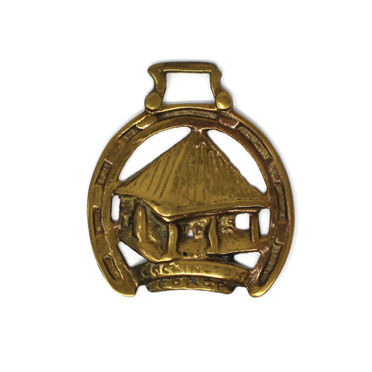 Horse Brass Bridle Harness Medallion, Cockington Forge, Vintage Collectibles, 1940's