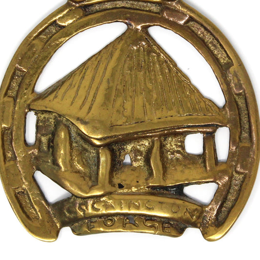 Horse Brass Bridle Harness Medallion, Cockington Forge, Vintage Collectibles, 1940's