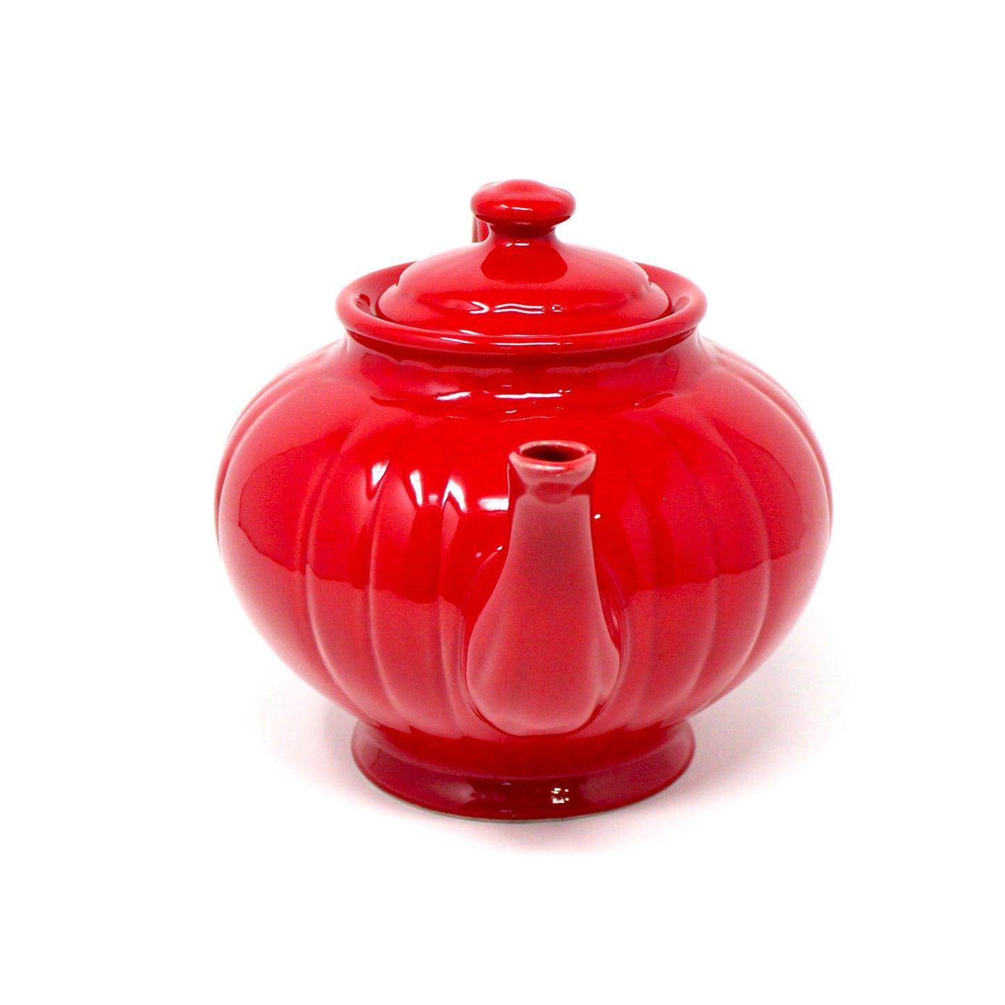Teapot, PV Peasant Village, Large Red Ceramic Teapot, Italian Pottery, Vintage, SOLD
