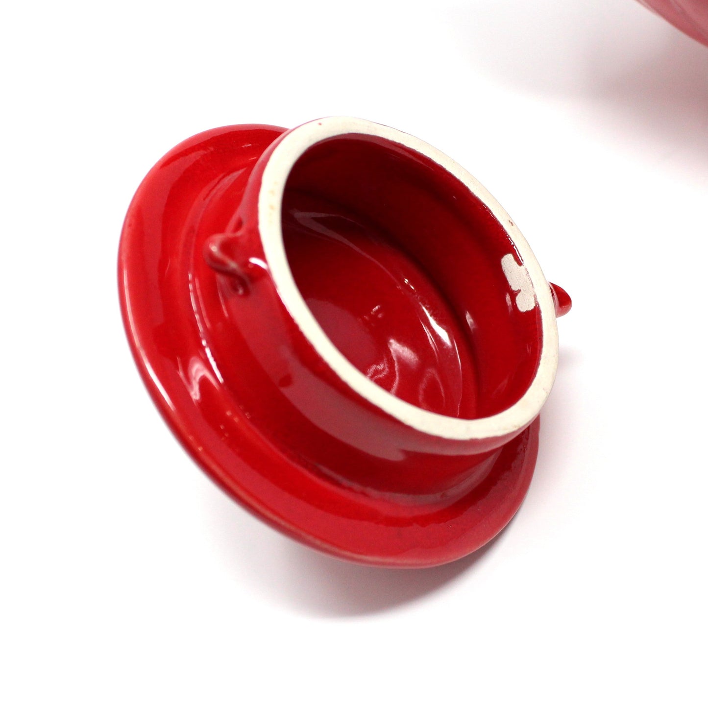 Teapot, PV Peasant Village, Large Red Ceramic Teapot, Italian Pottery, Vintage, SOLD