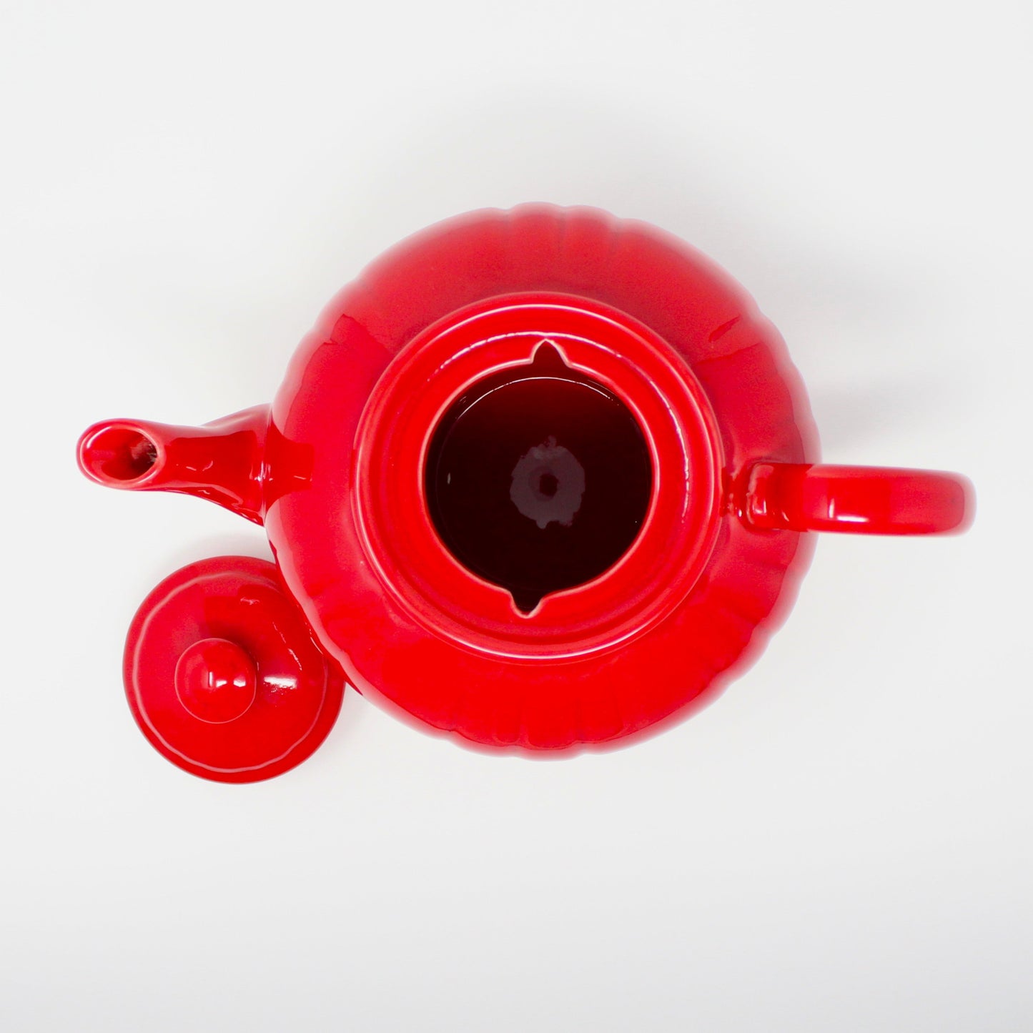 Teapot, PV Peasant Village, Large Red Ceramic Teapot, Italian Pottery, Vintage, SOLD