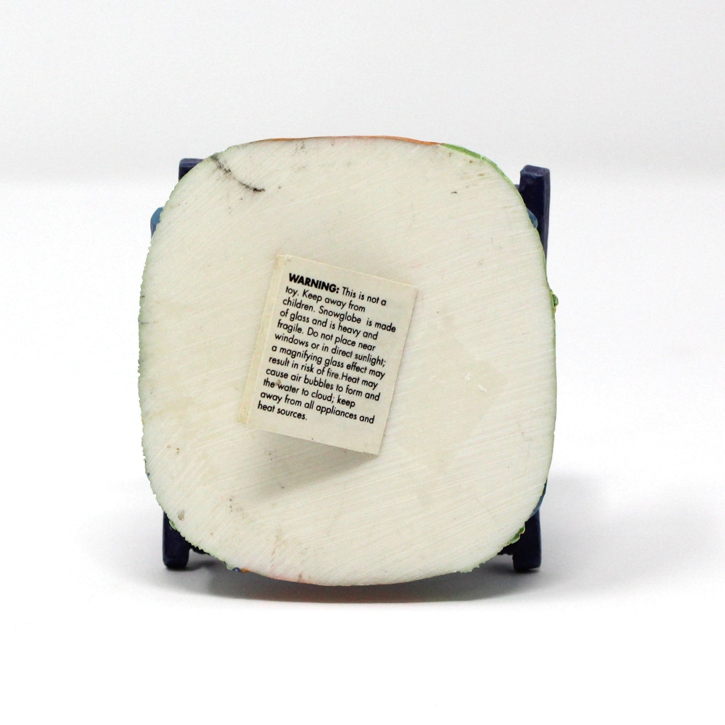 Snowglobe, Disney, Eeyore On Wooden Bridge With Flowers, Mini Snow Globe Collectible, 2000's, SOLD