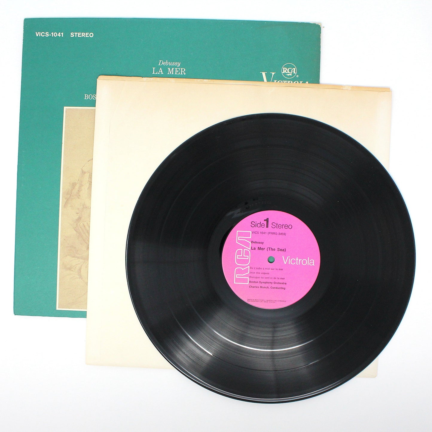 Record Album, Debussy, La Mer, Boston Symphony Orchestra, Charles Munch 1963, Vintage Vinyl, VG+