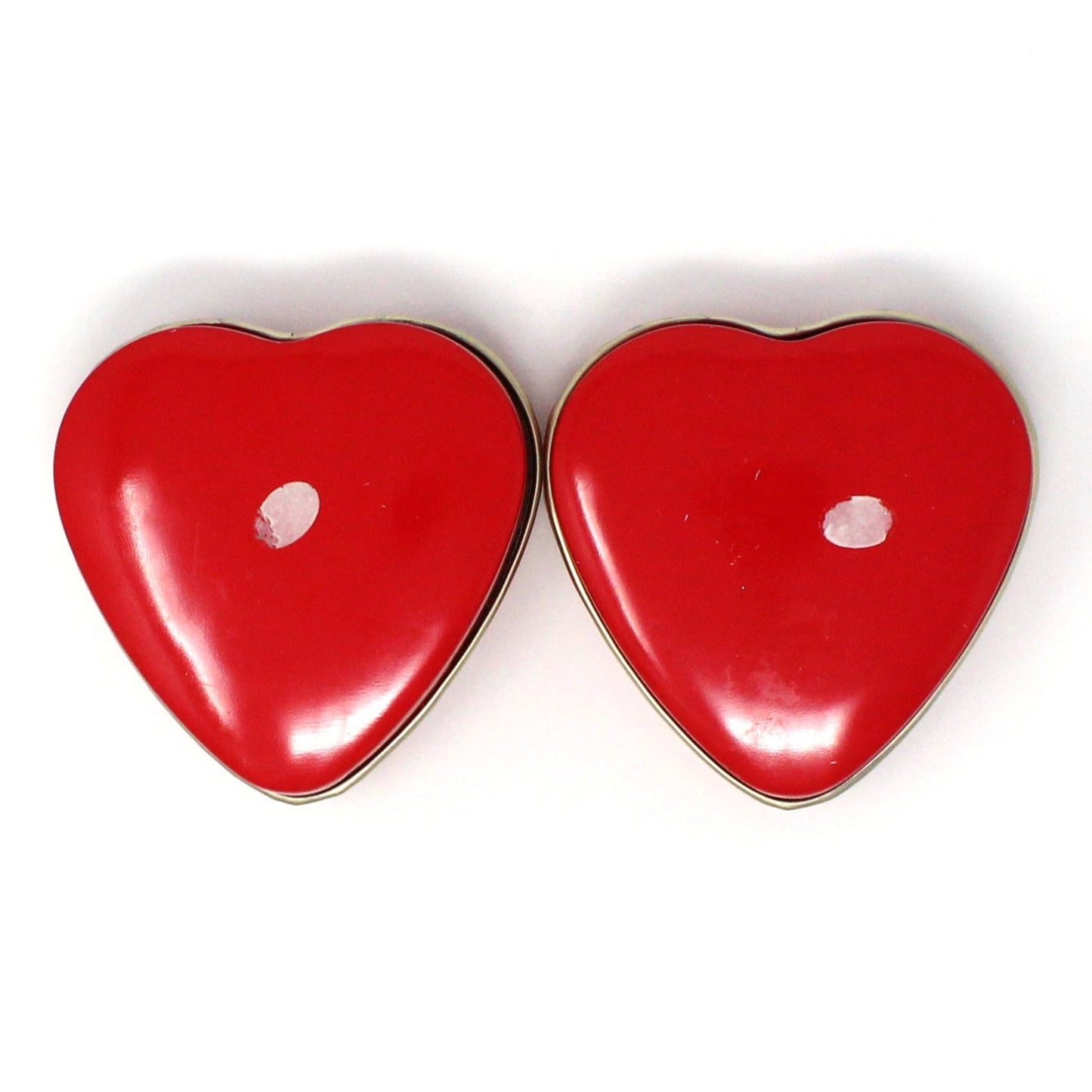 Tins, Gift Tin / Candy Tin, Valentine Heart Shaped Collectible Tin, Metal Heart with Vintage Cut-Out, Set of 2, 2020's
