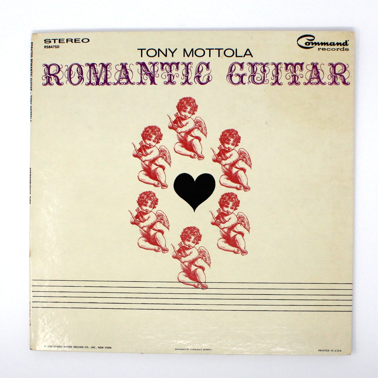 Record Album, Tony Mottola, Romantic Guitar, Gatefold Cover, 1963, Vintage Vinyl, USED, VG+, SOLD