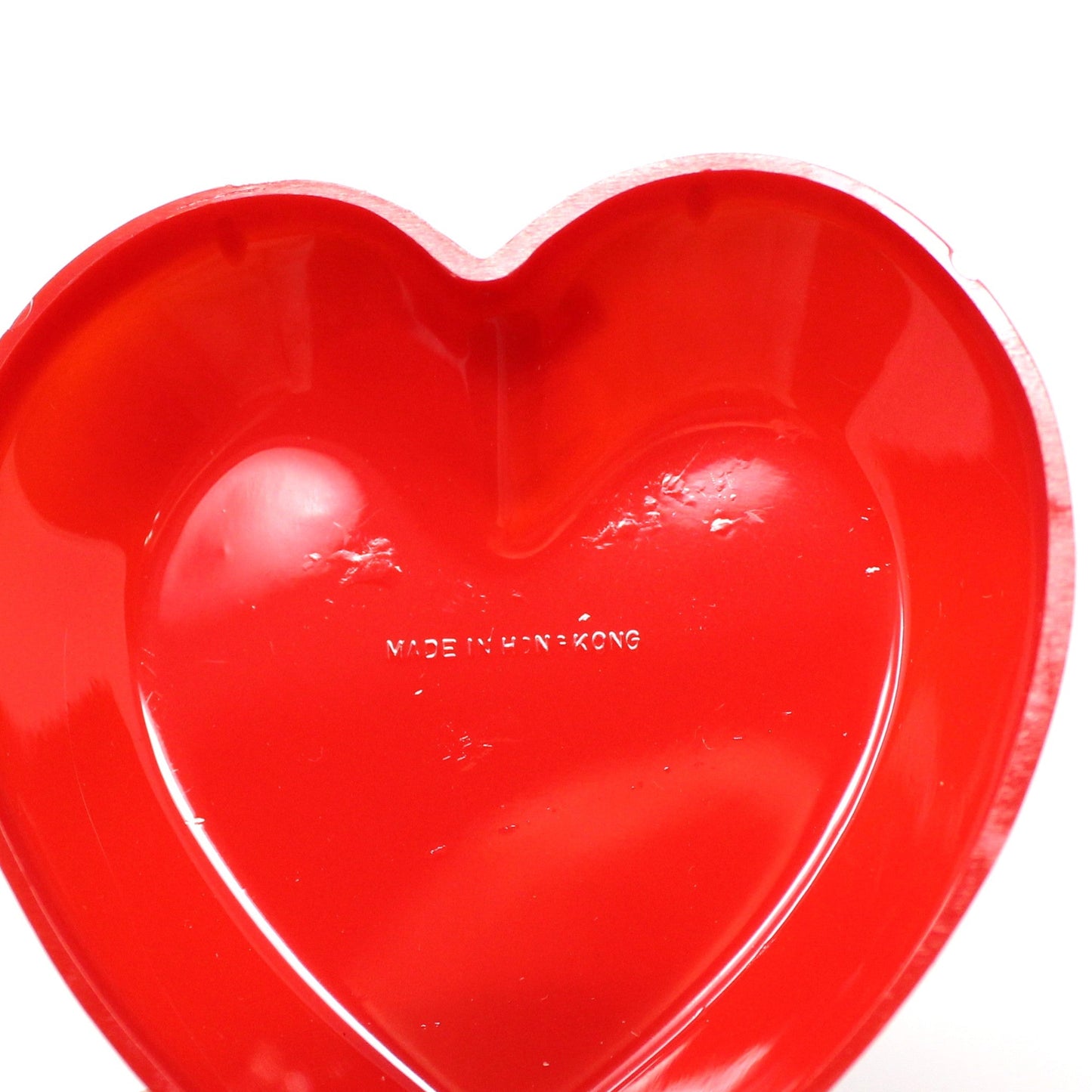 Box, Gift Box / Candy Box, Valentine Heart Shaped with Decorative Decal, Vintage Hong Kong, 1970's