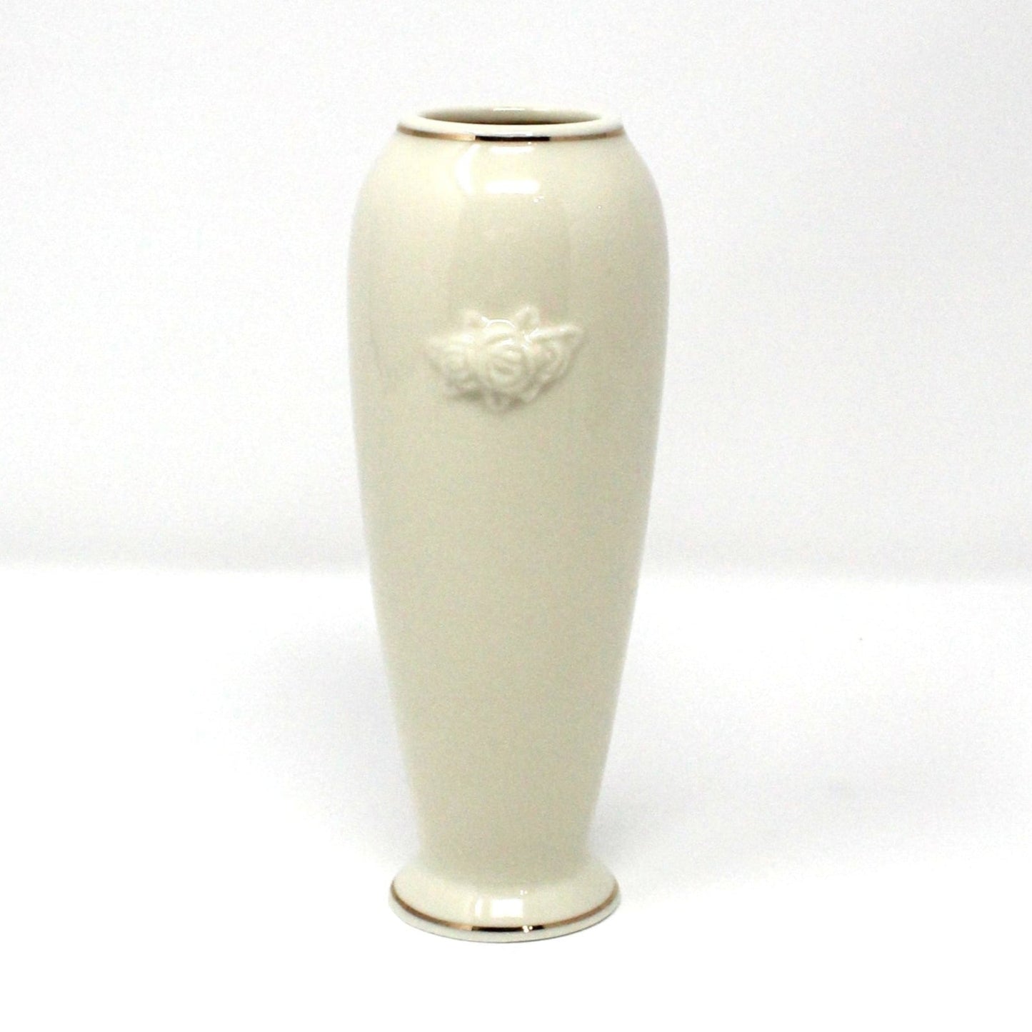 Bud Vase, Lenox, Rosebud Collection, Embossed Rose, Vintage, 6", 1980's