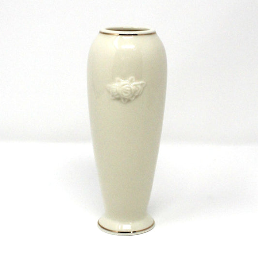 Bud Vase, Lenox, Rosebud Collection, Embossed Rose, Vintage, 6", 1980's