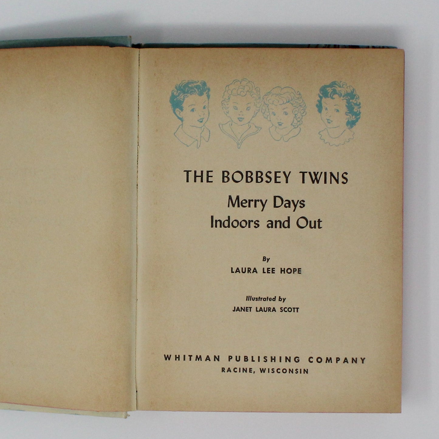 Children's Book, The Bobbsey Twins Merry Days Indoors and Out, Hardcover, Vintage 1950