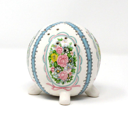 Pomander / Sachet, Potpourri Holder, Room Freshener Scent Ball, Footed, Vintage, 1970's
