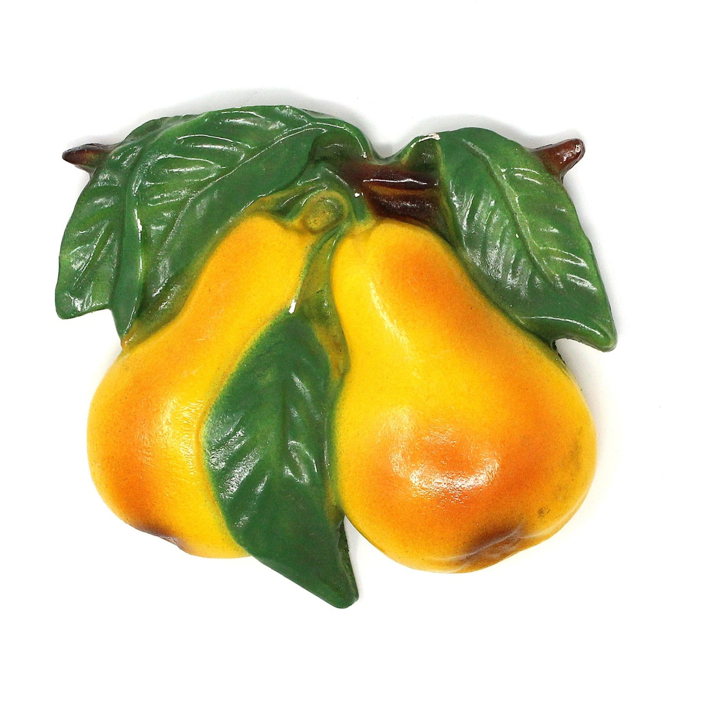 Chalkware, Fruits, Hand Painted Ceramic, Vintage Kitchen Decor, Sold Separately, 1950's
