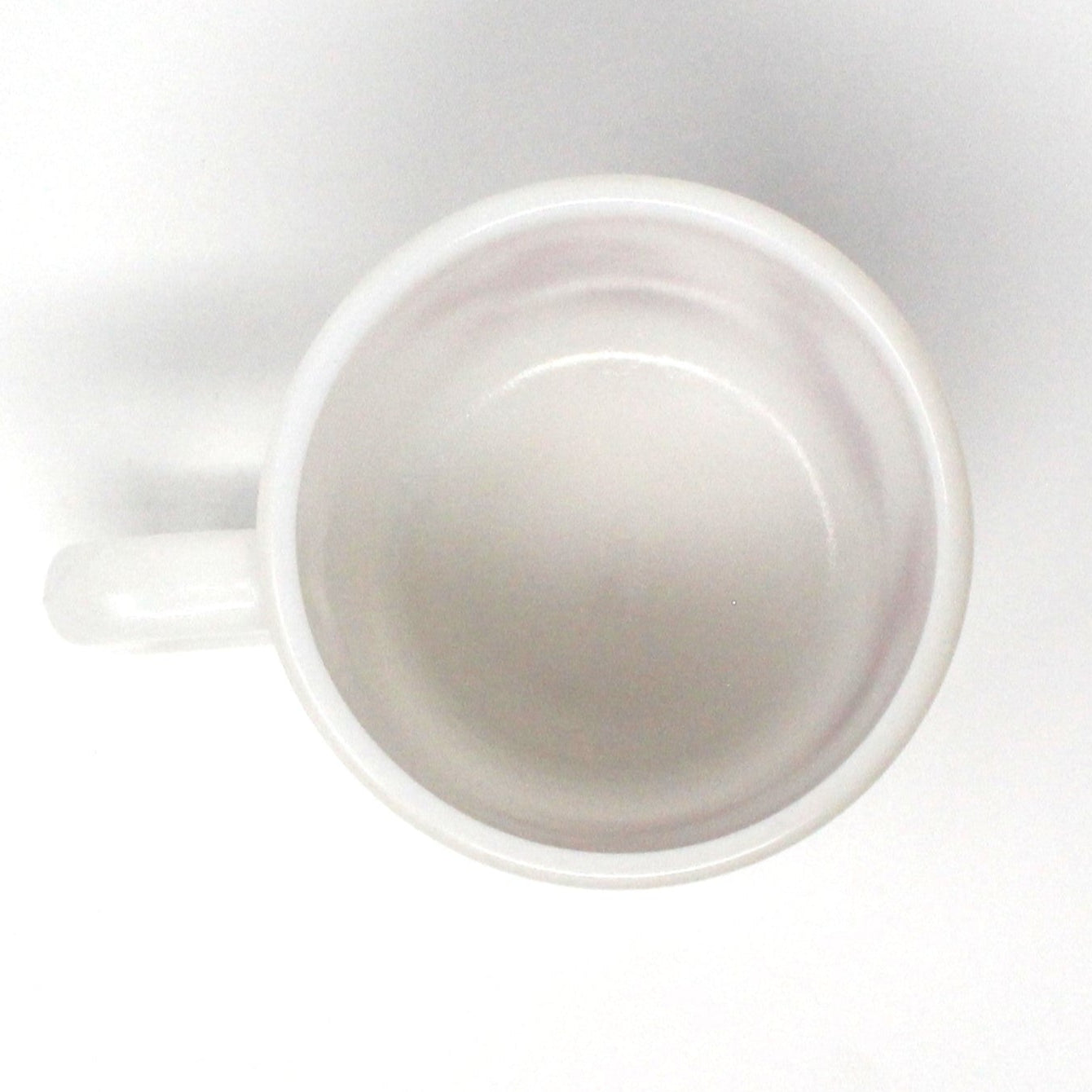 Mug / Child Cup, Hazel Atlas, Milk Glass, Circus Clown Red Enamel, Vintage, 1950's