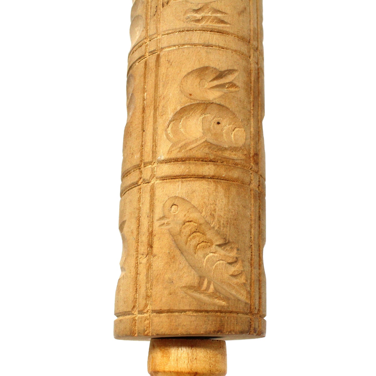 Rolling Pin, Wood Springerle, Vintage Cookie Dough Roller, 12 Panels, W. Germany, Vintage, 1980's
