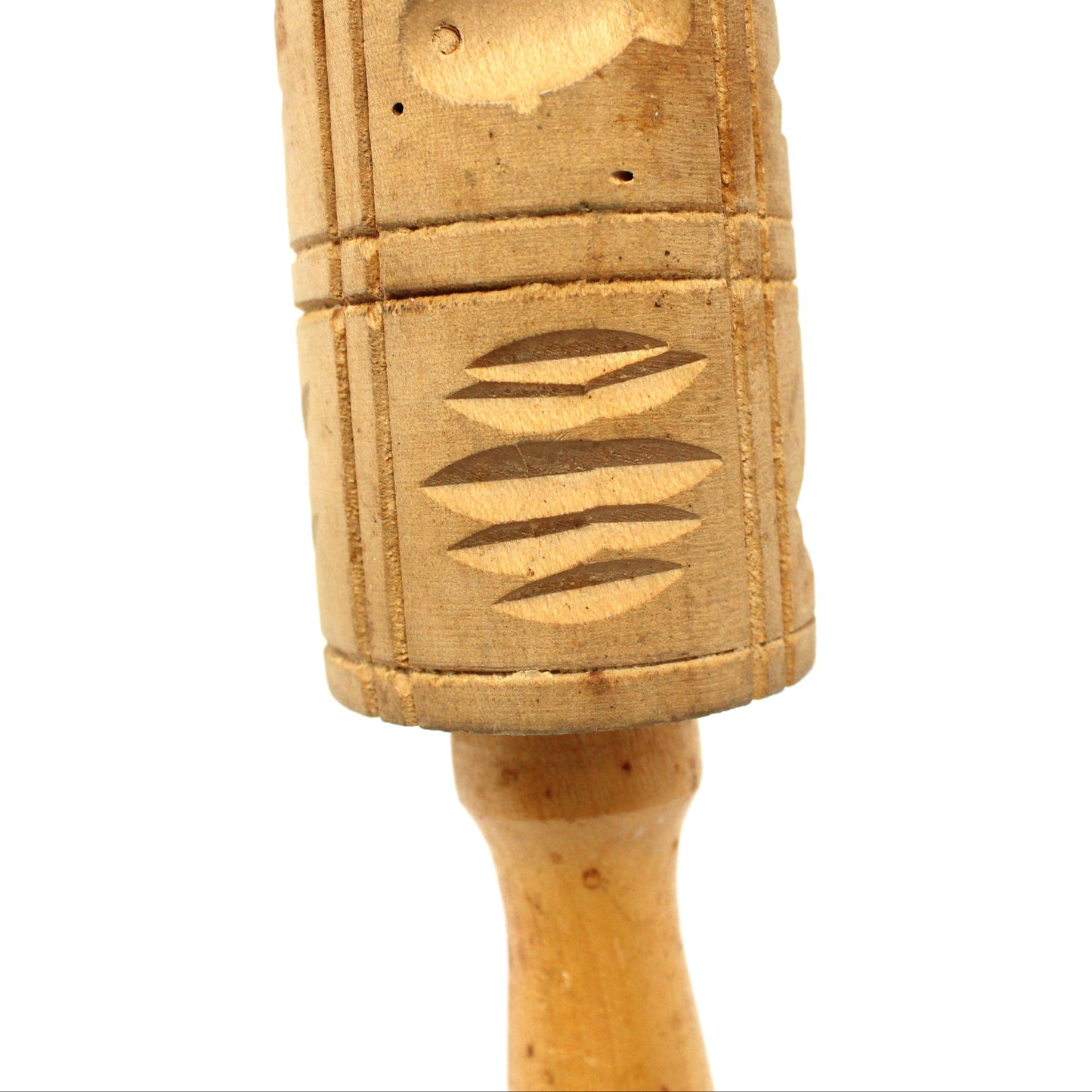 Rolling Pin, Wood Springerle, Vintage Cookie Dough Roller, 12 Panels, W. Germany, Vintage, 1980's