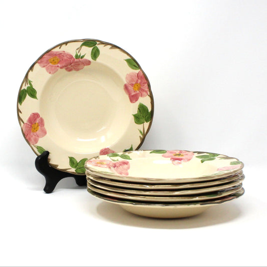 Soup Bowls, Franciscan, Desert Rose, Set of 6, Vintage England, 1980's, SOLD