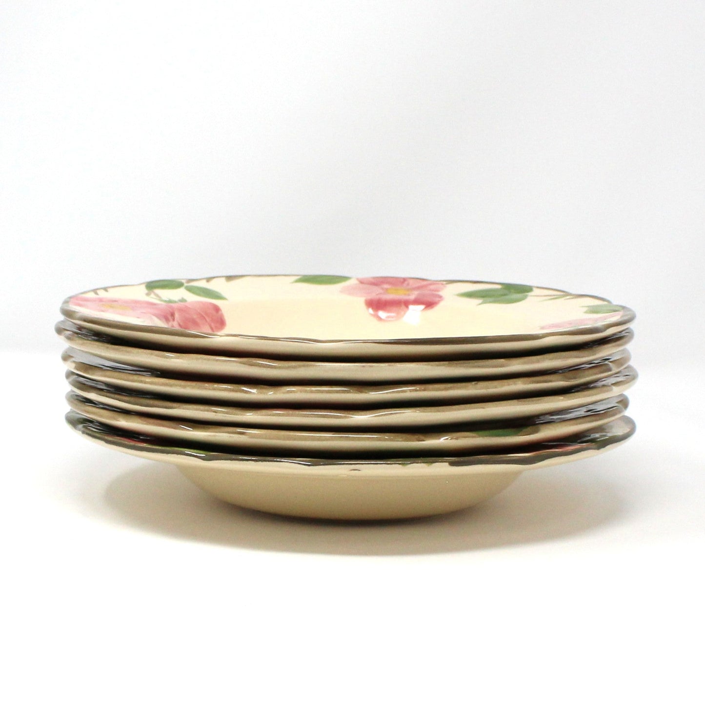 Soup Bowls, Franciscan, Desert Rose, Set of 6, Vintage England, 1980's, SOLD