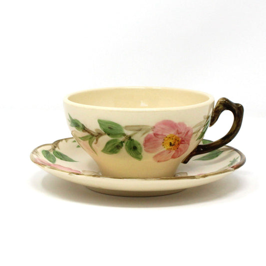 Teacup & Saucer, Franciscan, Desert Rose, Vintage USA, 1960's