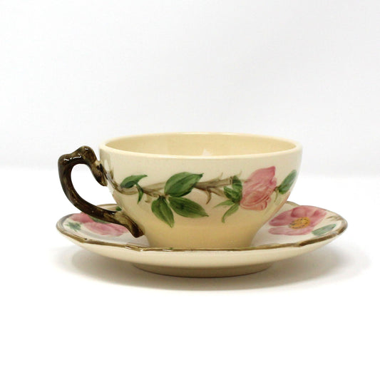 Teacup & Saucer, Franciscan, Desert Rose, Vintage USA, 1960's
