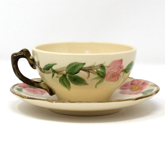 Teacup & Saucer, Franciscan, Desert Rose, Vintage USA, 1960's