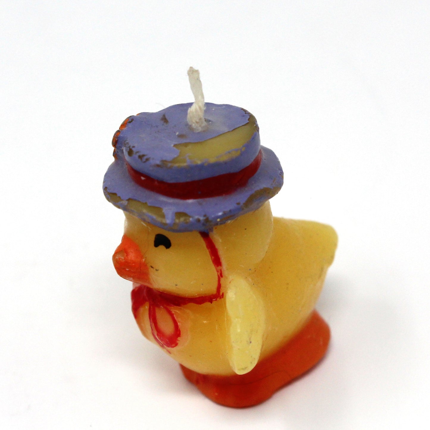 Candle, Figural Novelty Mini Easter Candles, White Rabbit and Yellow Chick, Set of 2, Vintage, 1980's