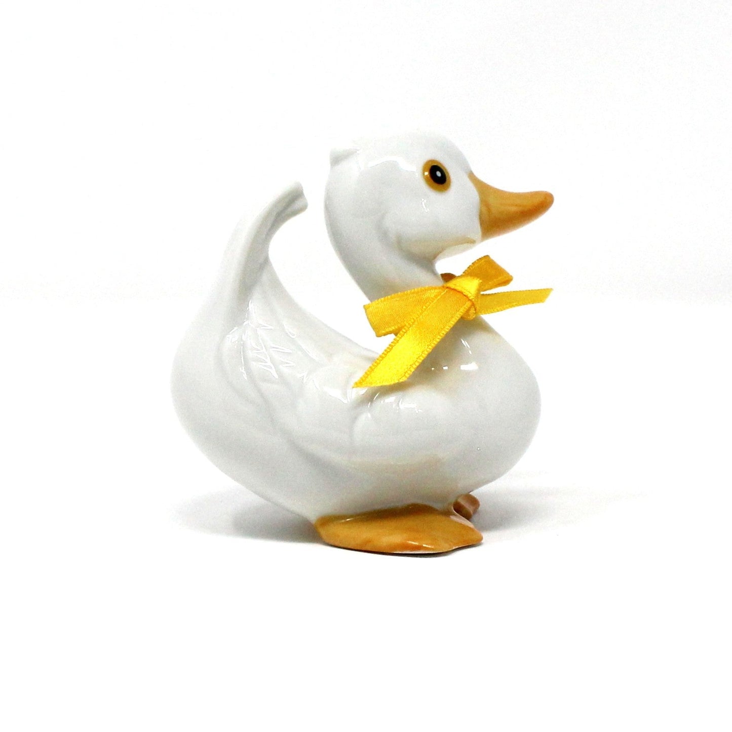 Figurine, HomCo, White Duck, #1414, Porcelain, Vintage, 1980's